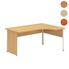 Ergo kancelářský stůl Alfa 100, 180 x 120 x 73,5 cm, pravé provedení, dezén ořech