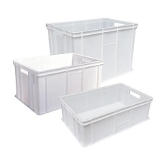 Potravinářská Euro přepravka, bílá, 55 l