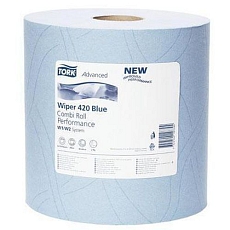 Průmyslové papírové utěrky Tork Advanced 420 Blue 2vrstvé, 750 útržků, 2 ks