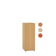 Střední úzká skříň Alfa 500, 106,3 x 40 x 47 cm, s dvířky - pravé provedení, dezén třešeň