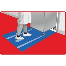 Lepicí rohož, 115 x 60 cm, bílá