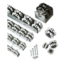 Všesměrová kladičková lišta, plast, šířka 28 mm, rozteč 200 mm