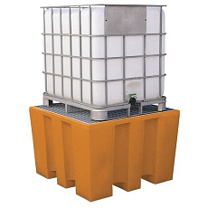 Plastová záchytná vana pod IBC a KTC kontejner s kovovým roštem - Manutan Expert