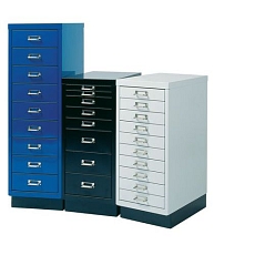 Jednořadá kovová kartotéka A4 Esk, 5 zásuvek, šedá