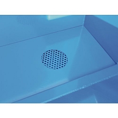 Výklopný kontejner s výpustným kohoutem a dvojitým dnem, objem 1 700 l, zelený