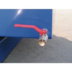 Výklopný kontejner s výpustným kohoutem a dvojitým dnem, objem 1 700 l, zelený