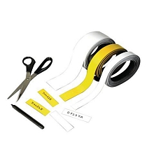 Magnetická páska na regály Manutan Expert, 10 m, bílá, šířka 90 mm