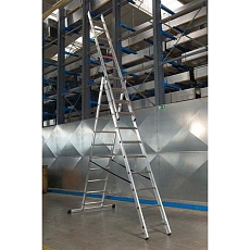 Výsuvný hliníkový žebřík PROFI, 3 x 9 příček