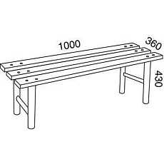 Lavice Hilary, 100 cm, antracit