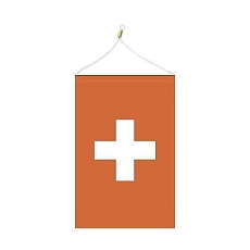 Malá státní vlajka, s očkem pro zavěšení, 16 x 11 cm, Švýcarsko