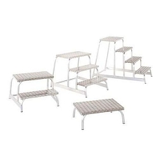 Hliníkové schůdky Zarges Base s plošinou, 5 stupňů