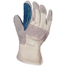 Kožené rukavice CXS se zvýšenou odolností, bílé/zelené