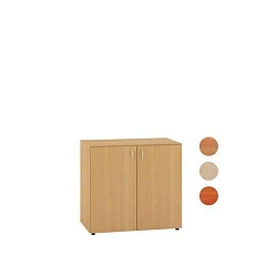 Nízká široká skříň Alfa 500, 74,2 x 80 x 47 cm, s dvířky, dezén třešeň