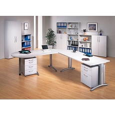 Stolová přístavba Baron, 80 x 80 cm, čtverec, světle šedý