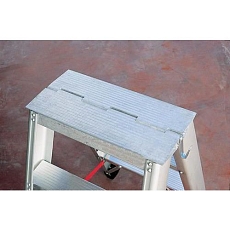 Hliníkové schůdky Patron s plošinou, oboustranné, 2 x 2 stupně