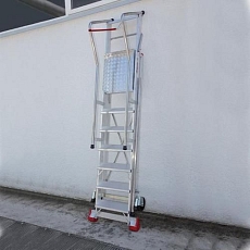 Pojízdný skládací hliníkový plošinový žebřík, 3 stupně