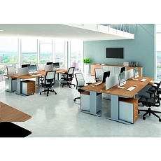 Kancelářský stůl System, 120 x 80 x 73 cm, rovné provedení, dezén buk