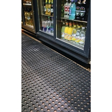 Protiúnavová průmyslová rohož s děrovaným povrchem, 1000 x 100 cm