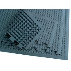 Protiúnavové průmyslové rohože s bublinkovým povrchem, 80 x 70 cm, střední díl