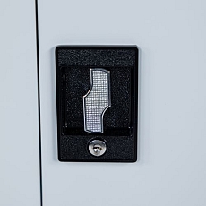 Kovová dílenská skříň, 185 x 90 x 40 cm, šedá/šedá - Manutan Expert