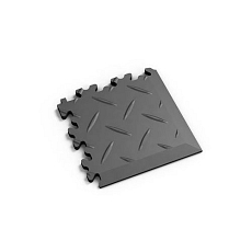 Zátěžová podlaha Fortelock Industry Ultra, dezén diamant, roh, modrý