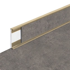 Podlaha Fortelock Business, dezén Pinnacles, soklová lišta, spára hnědá