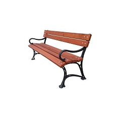 Anglická lavička s opěradlem a područkami, 180 cm