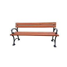 Boho lavička s područkou lehká - šířka 180 cm