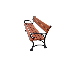 Boho lavička s područkou lehká - šířka 180 cm