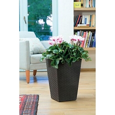 Květináč Rattan S, 23,6 l, antracit