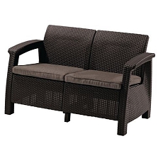 Venkovní pohovka Corfu Love Seat, tmavě šedá