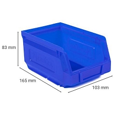 Policový regál s boxy Unibox (128 ks)