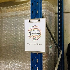 Hliníková psací podložka Manutan Expert s klipem a magnetem, A4, jednodeska