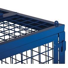 Vozík se 4 mřížovými stěnami a stropem, do 500 kg, 133 x 83 x 115 cm, šedý