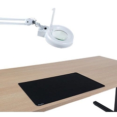 Laboratorní lampa s kruhovou lupou, 22 W - Manutan Expert Jay