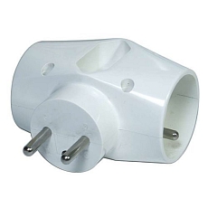 Zásuvka rozbočovací 3x kulatá, černá