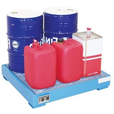 Ocelová záchytná vana s roštem, kapacita 81 l, pozink