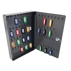 Skříňka na klíče Manutan Expert, 60 háčků, tmavě šedá