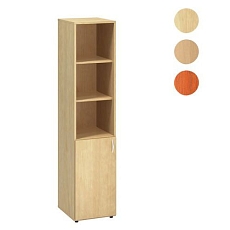 Vysoká úzká skříň Alfa 500, 178 x 40 x 47 cm, s nikou a dvířky - levé provedení, dezén buk Bavaria