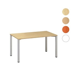 Kancelářský stůl Alfa 200, 140 x 80 x 74,2 cm, rovné provedení, dezén třešeň, RAL9022