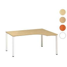 Ergo kancelářský stůl Alfa 200, 180 x 120 x 74,2 cm, pravé provedení, dezén ořech, RAL9010