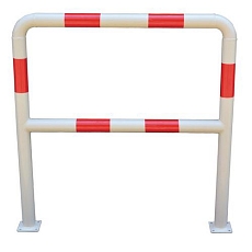 Kovová zábrana, délka 100 cm, průměr 59 mm, žlutá/černá - Manutan Expert