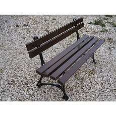 Parková lavička Style s opěradlem, palisandr