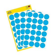 Samolepicí kulaté etikety Avery Zweckform, papírové, průměr 18 mm, modré
