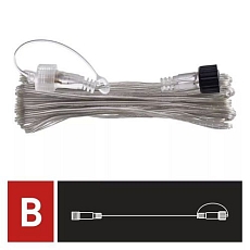Prodlužovací kabel pro spojovací řetězy Emos Standard, transparentní, 10 m
