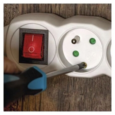 Prodlužovací kabel Emos s vypínačem, bílý, PVC, 3 zásuvky, 7 m