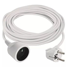Prodlužovací kabel Emos, bílý, PVC, 1 zásuvka, 10 m
