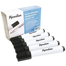 Mazatelné popisovače Manutan Expert, 10 ks, černé