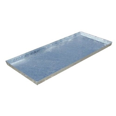 Ocelová záchytná vana, pozink, kapacita 30 l, s roštem