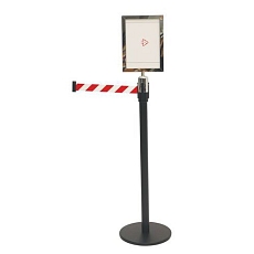 Informa??ní tabulka k zahrazovacím sloupkům Manutan Expert 2 m, stříbrná, horizontální